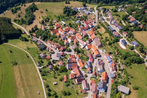 Luftbildaufnahme von Münsingen-Apfelstetten