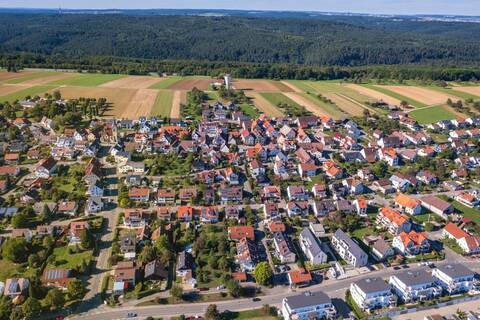 Luftbildaufnahme von Walddorfhäslach-Häslach