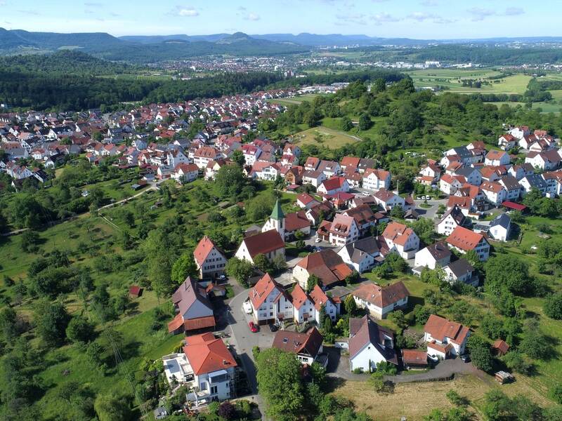 Luftbildaufnahme von Grafenberg