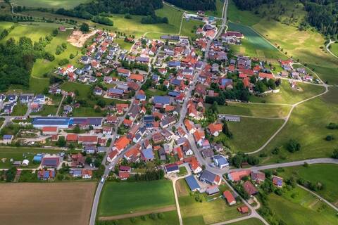 Luftbildaufnahme von Hayingen-Ehestetten