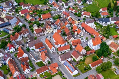 Luftbildaufnahme von Hayingen