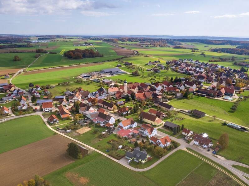 Luftbildaufnahme von Münsingen-Bremelau