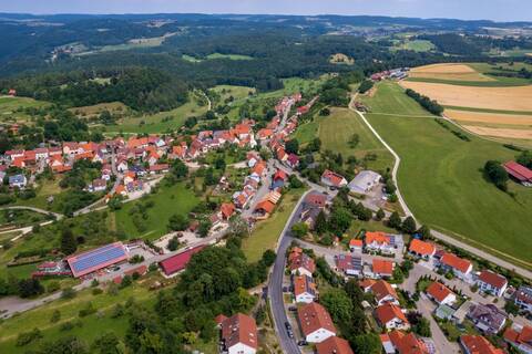 Luftbildaufnahme von Münsingen-Rietheim