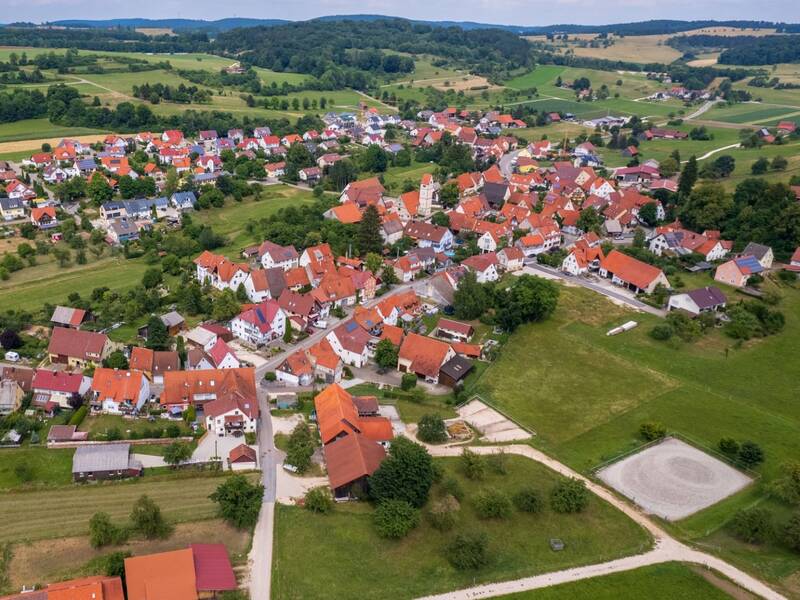 Luftbildaufnahme von Münsingen-Trailfingen