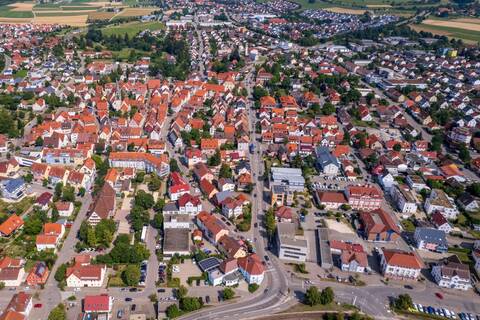 Luftbildaufnahme von Münsingen