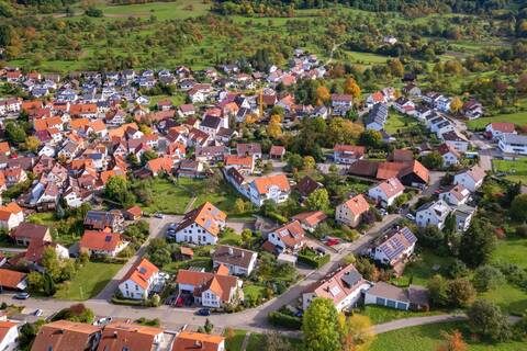 Luftbildaufnahme von Metzingen-Glems