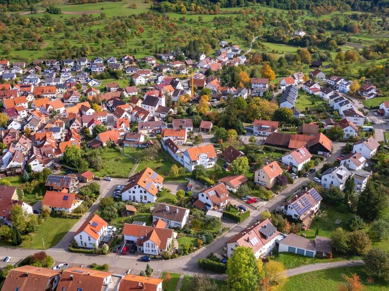 Luftbildaufnahme von Metzingen-Glems