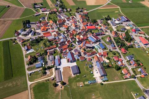 Luftbildaufnahme von Pfronstetten-Tigerfeld