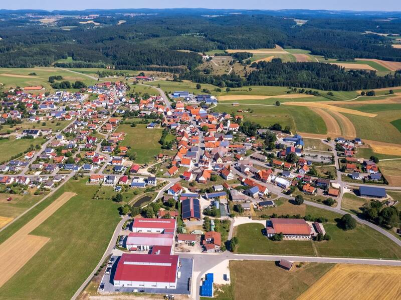 Luftbildaufnahme von Pfronstetten