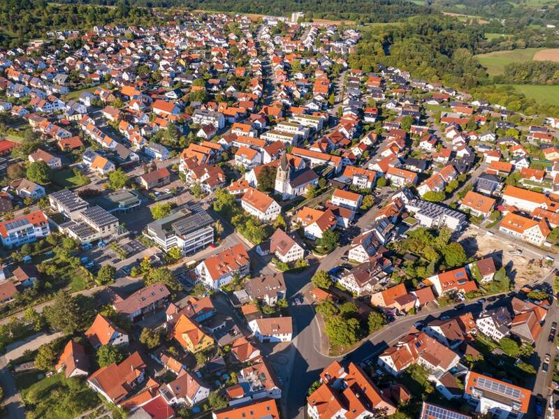 Luftbildaufnahme von Pliezhausen