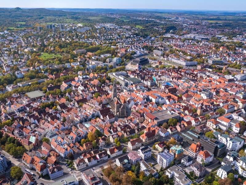 Luftbildaufnahme von Reutlingen
