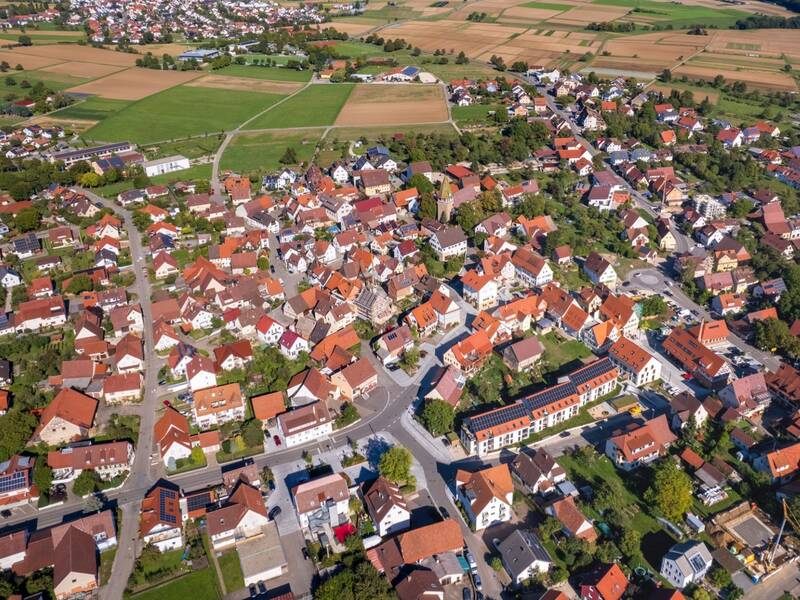 Luftbildaufnahme von Walddorfhäslach-Walddorf